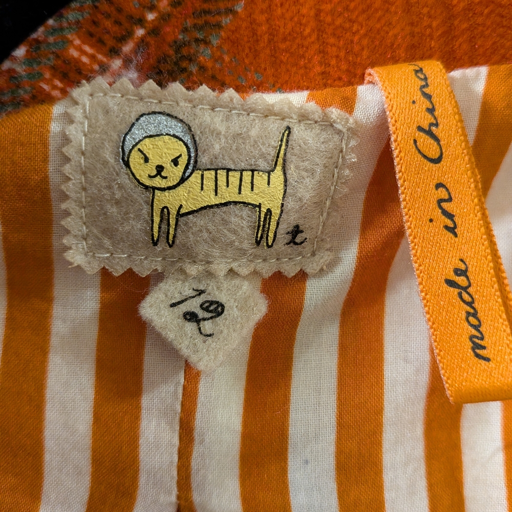 Anthropologie Orange Plaid Blazer - Picture 5 of 6